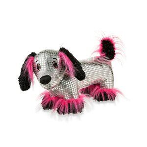 Way to Celebrate Pink & Silver Disco Dachshund Soft Plush, 10.5 in